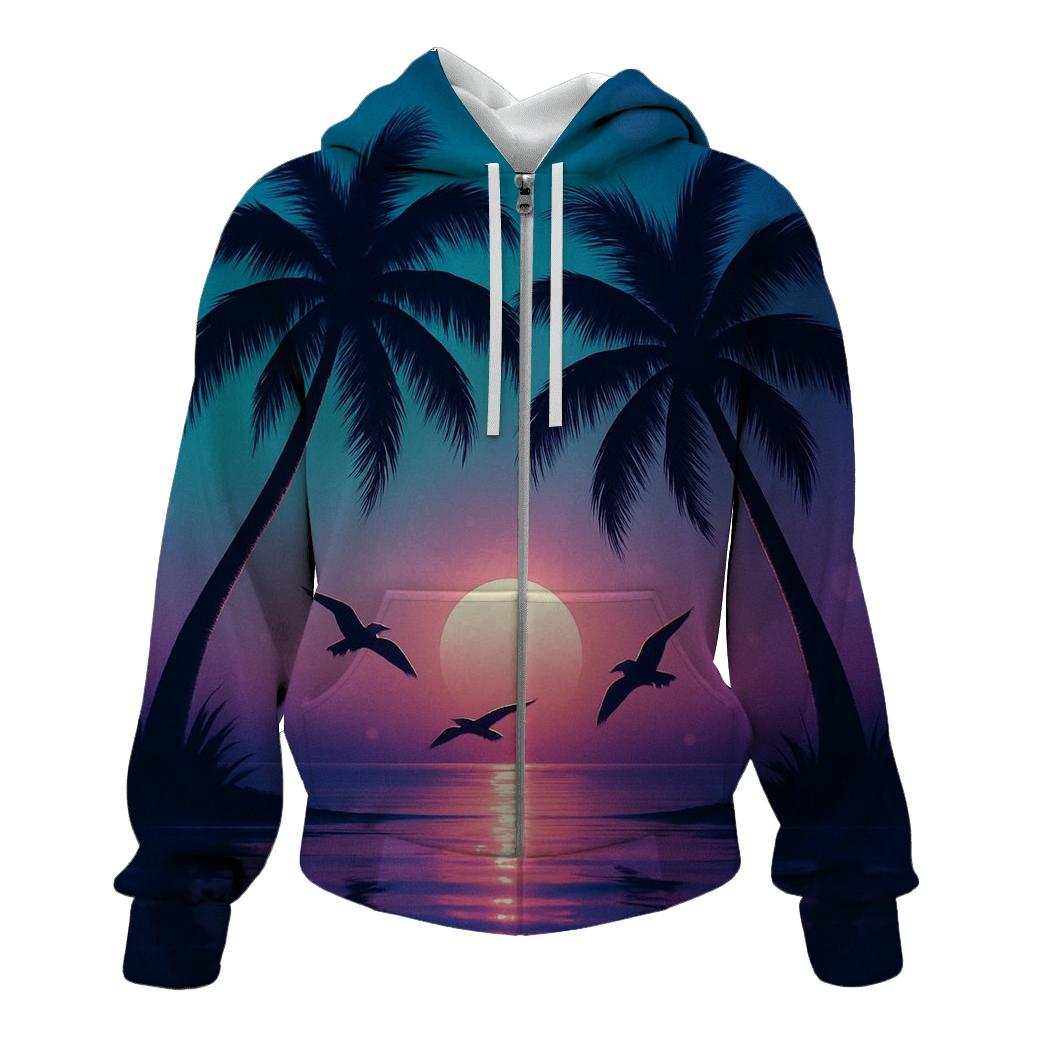 Neon Palm Reverie pullover hoodies