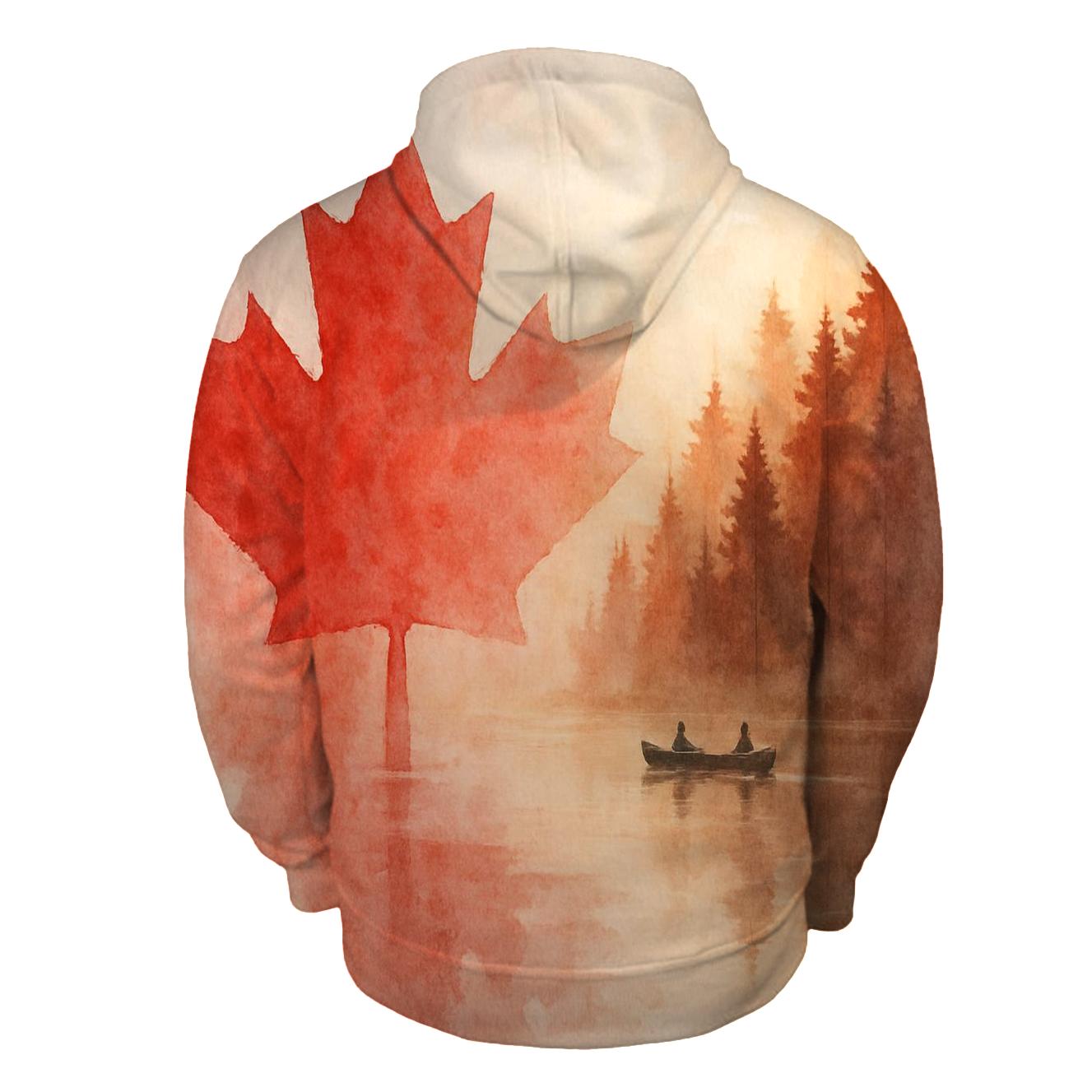 Watercolor Maple Canada hoodies fashion