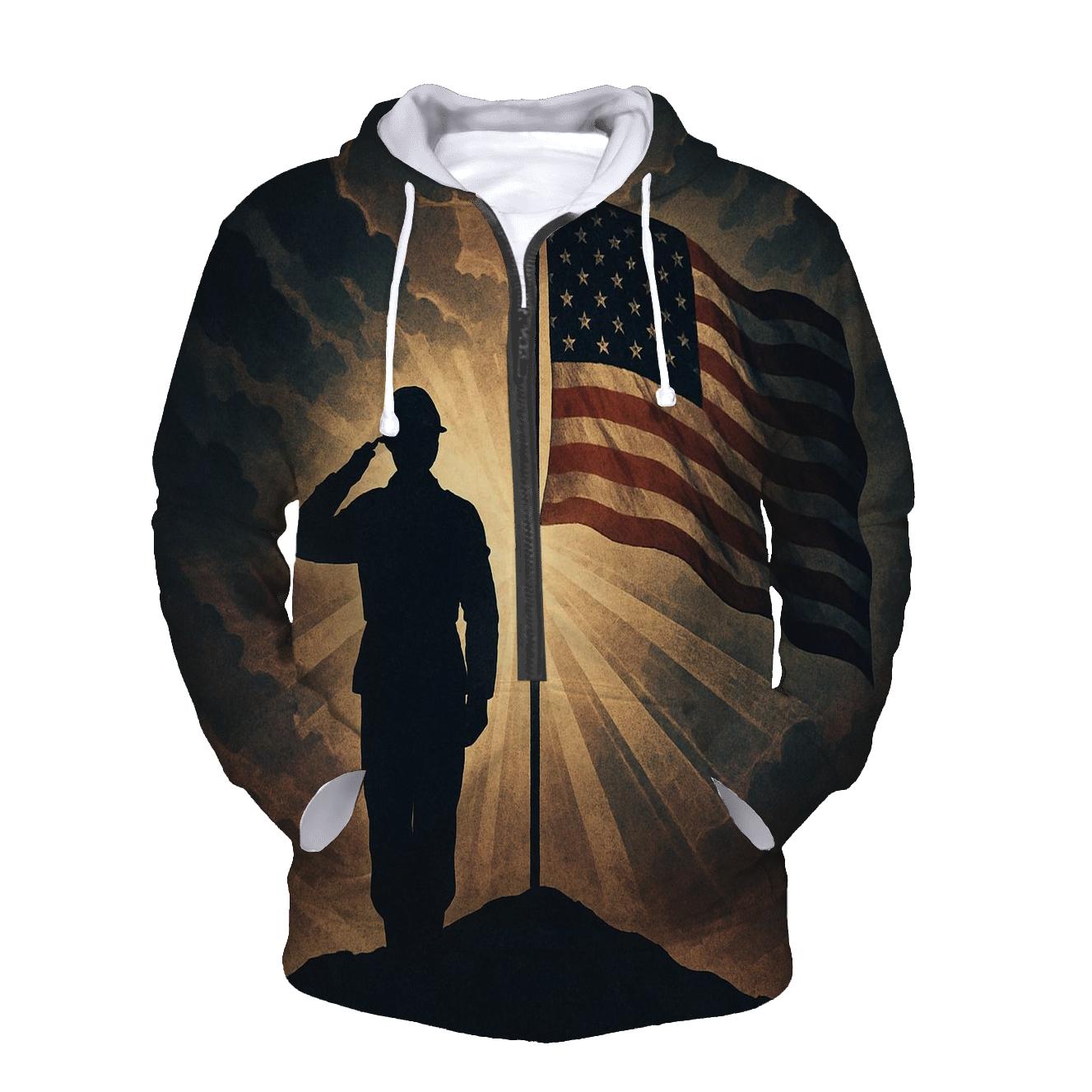 Last Light Salute printed hoodies