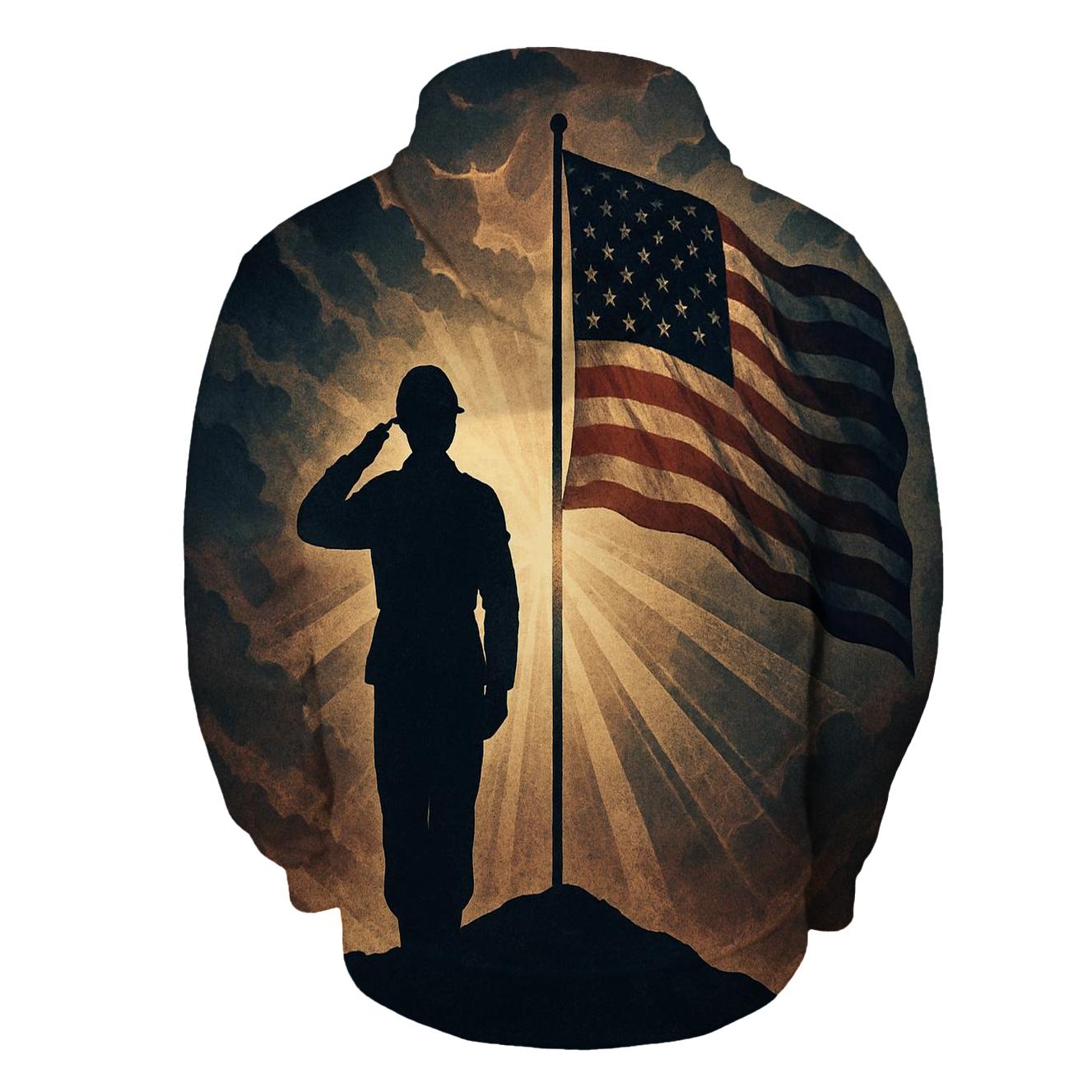 Last Light Salute printed hoodies