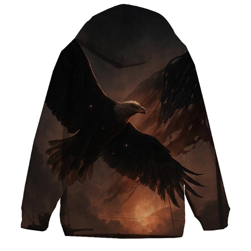 Eagle Over Silent Horizon heavyweight hoodies