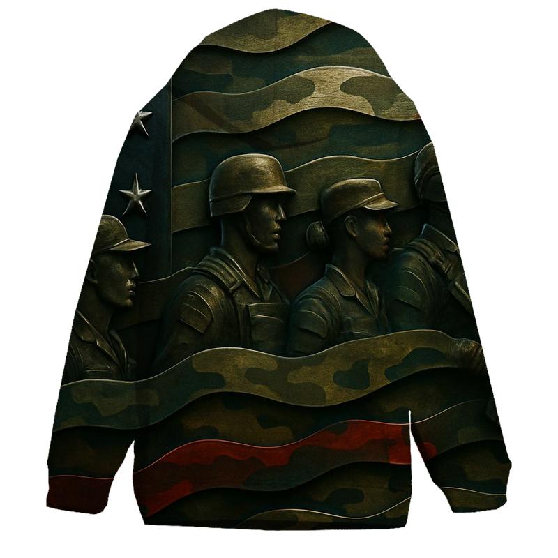 Camouflage Flag Fusion lightweight hoodies