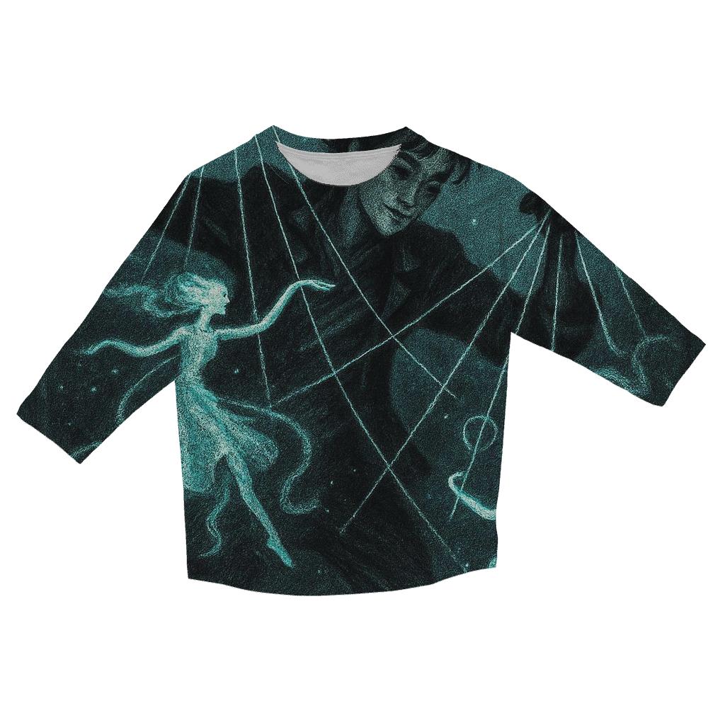 Comet Tail Puppeteer printed three quarter sleeve shirts