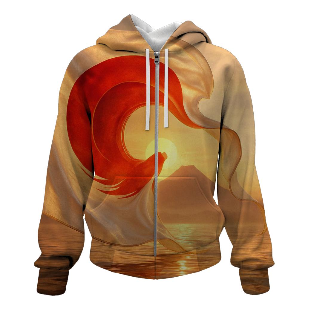 Rising Sun Fabric Japan printed hoodies