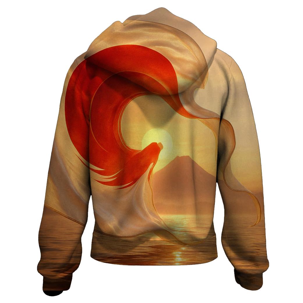 Rising Sun Fabric Japan printed hoodies