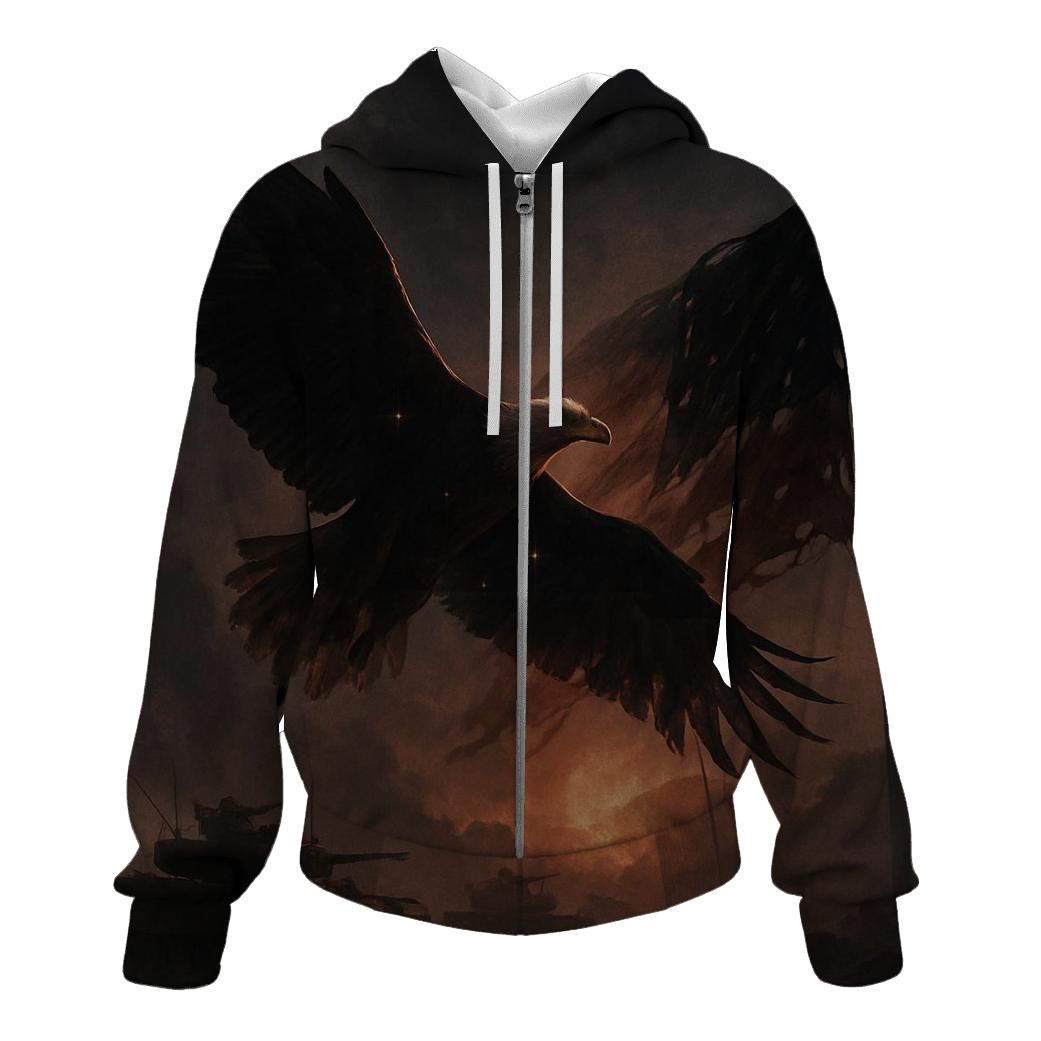 Eagle Over Silent Horizon custom hoodies