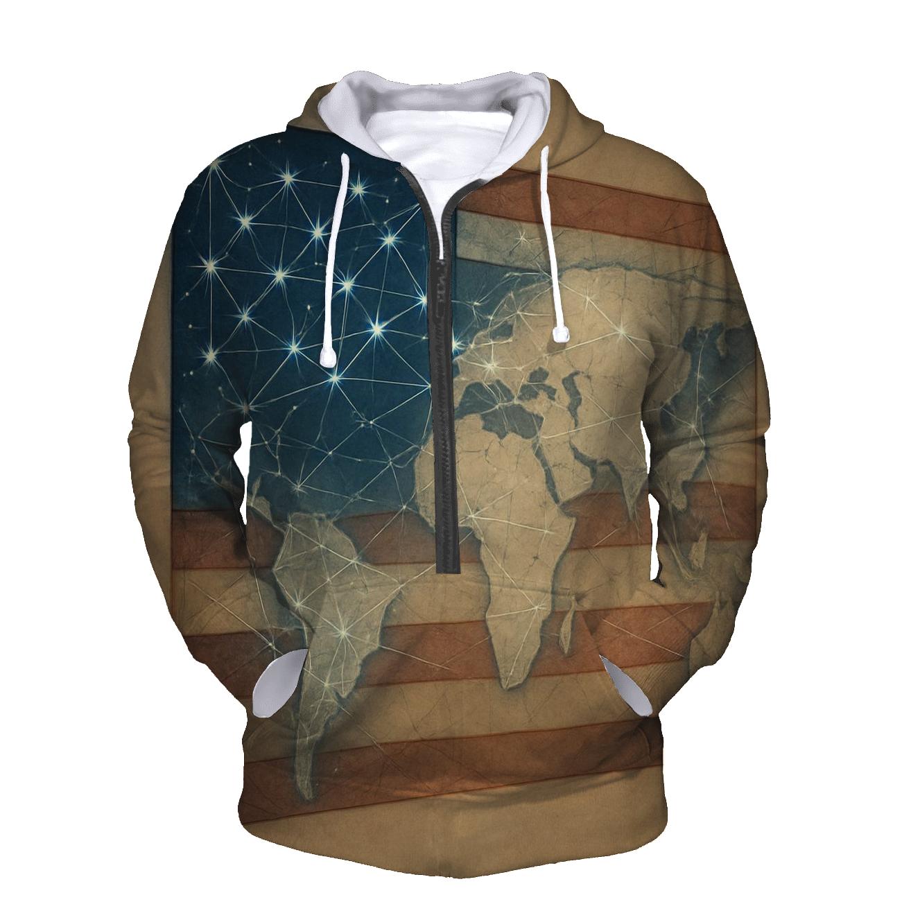 Constellation Banner Map heavyweight hoodies