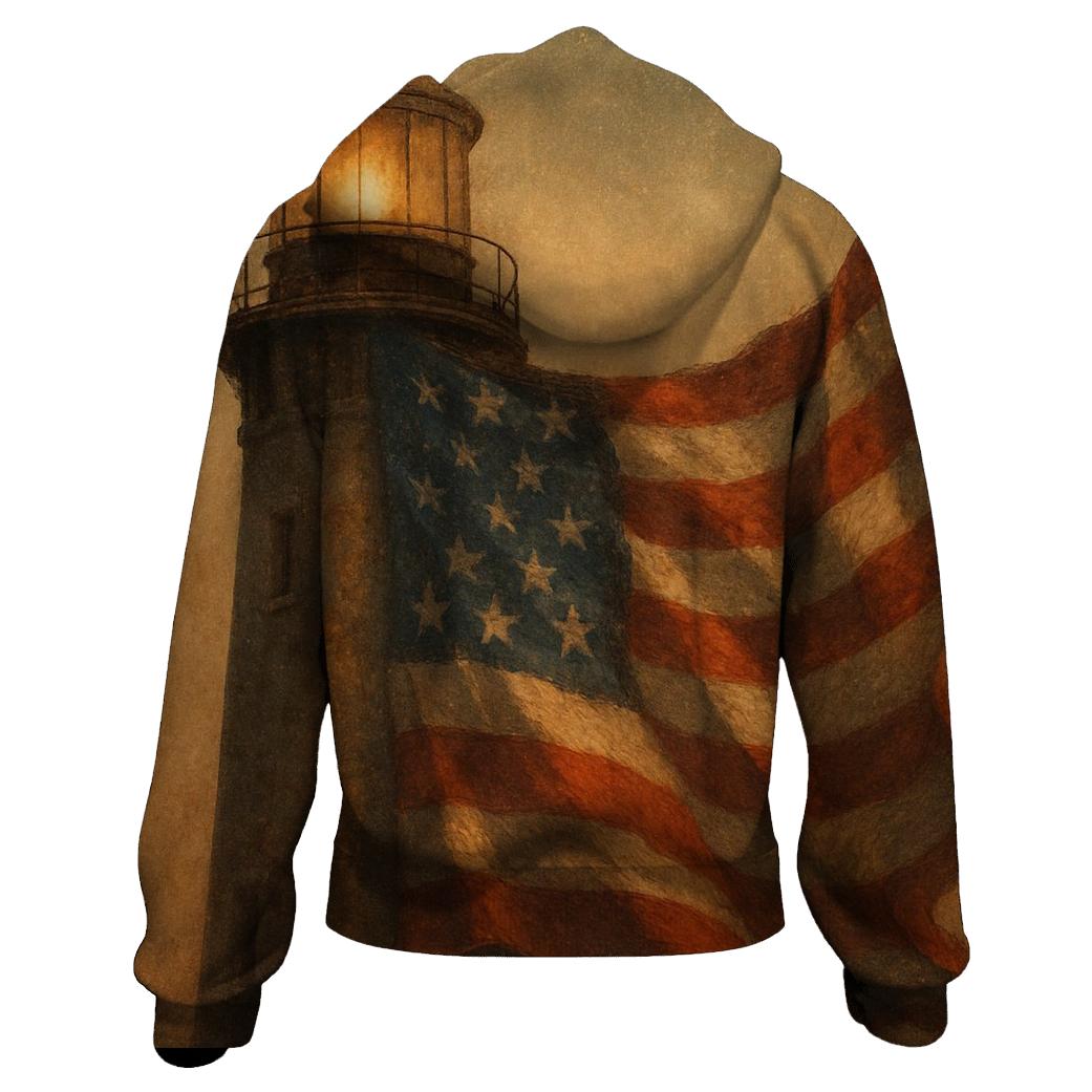 Vintage Lantern Stripes pullover hoodies