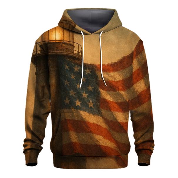 Vintage Lantern Stripes pullover hoodies