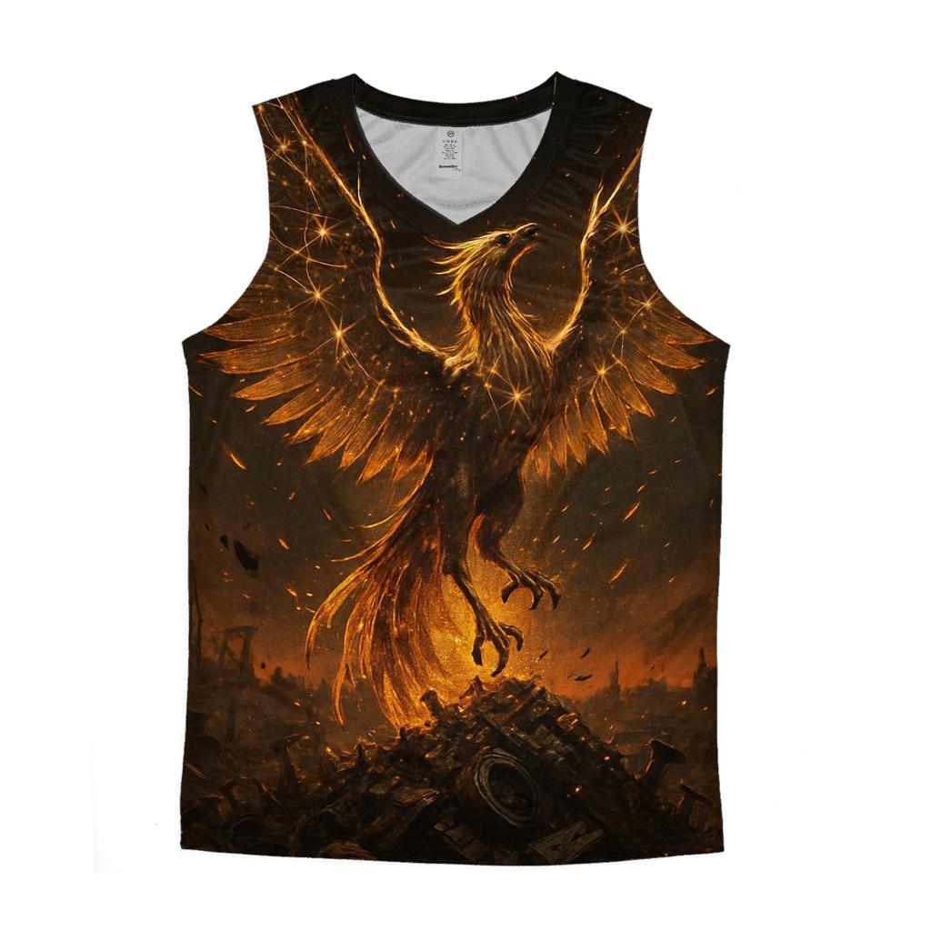 Starlit Junkyard Phoenix designer workout tanks