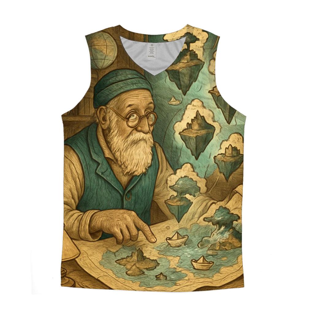 Mapmaker Of Echoed Islands sports performance tank tops