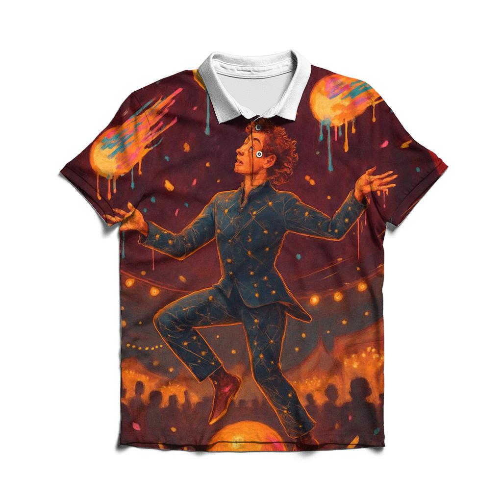 Velvet Comet Street Performer embroidered polo tops