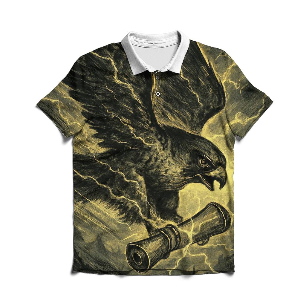 Thunderbolt Falcon Courier branded logo polo shirts
