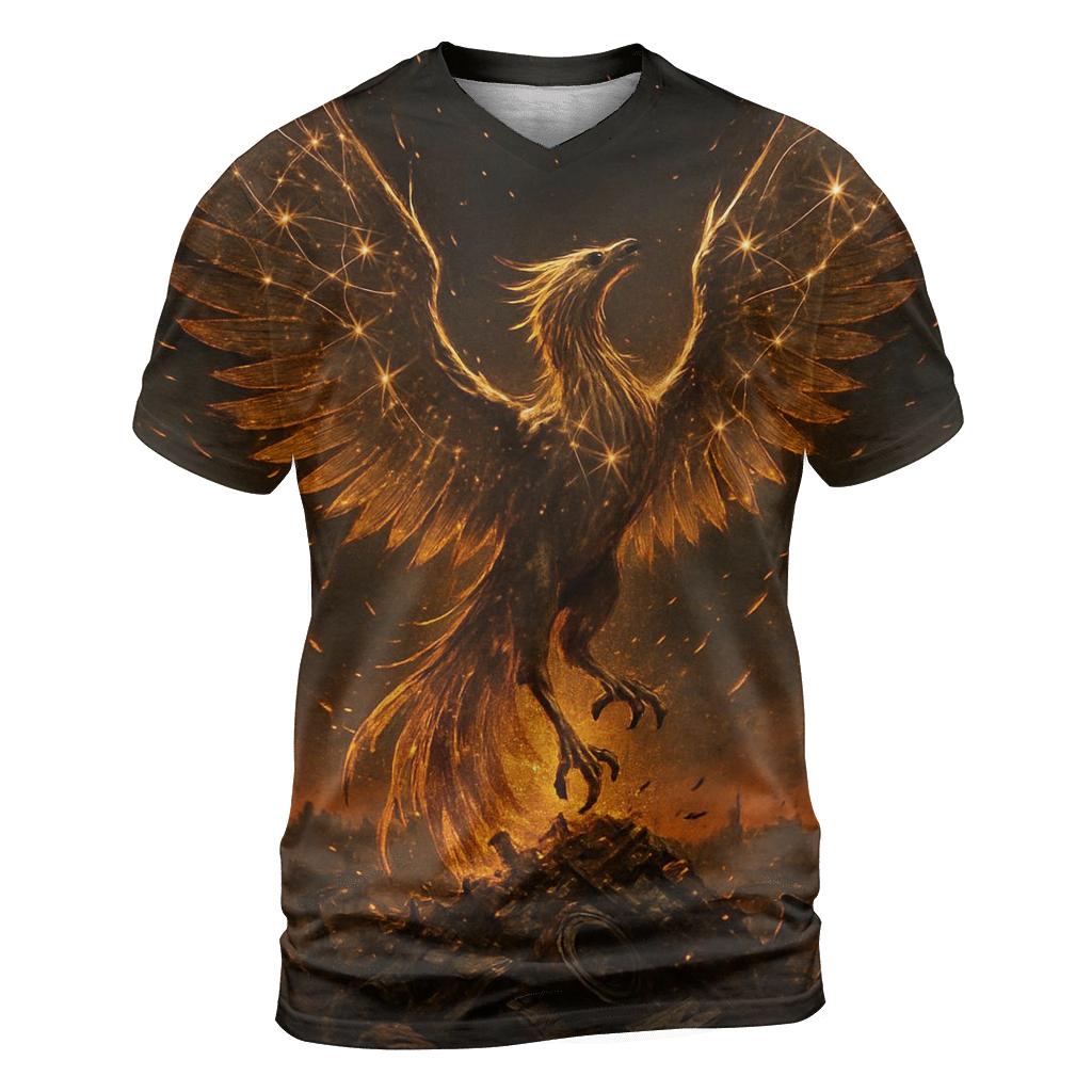 Starlit Junkyard Phoenix designer pattern shirts