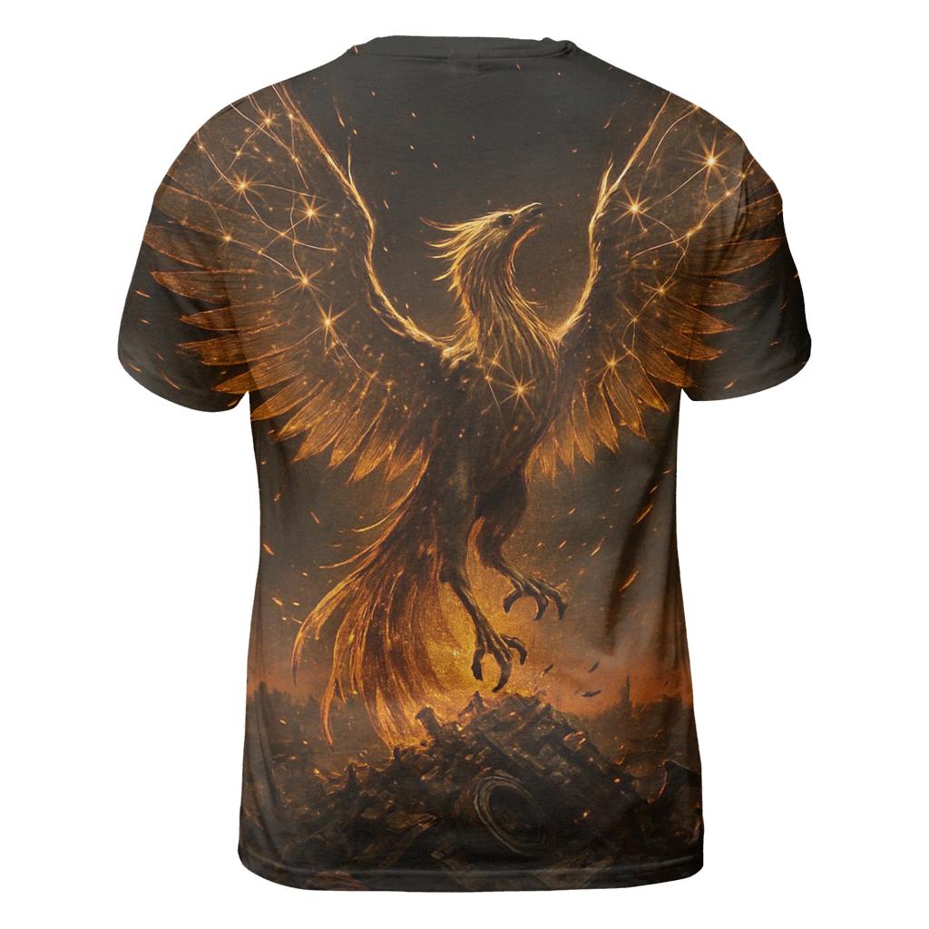 Starlit Junkyard Phoenix designer pattern shirts