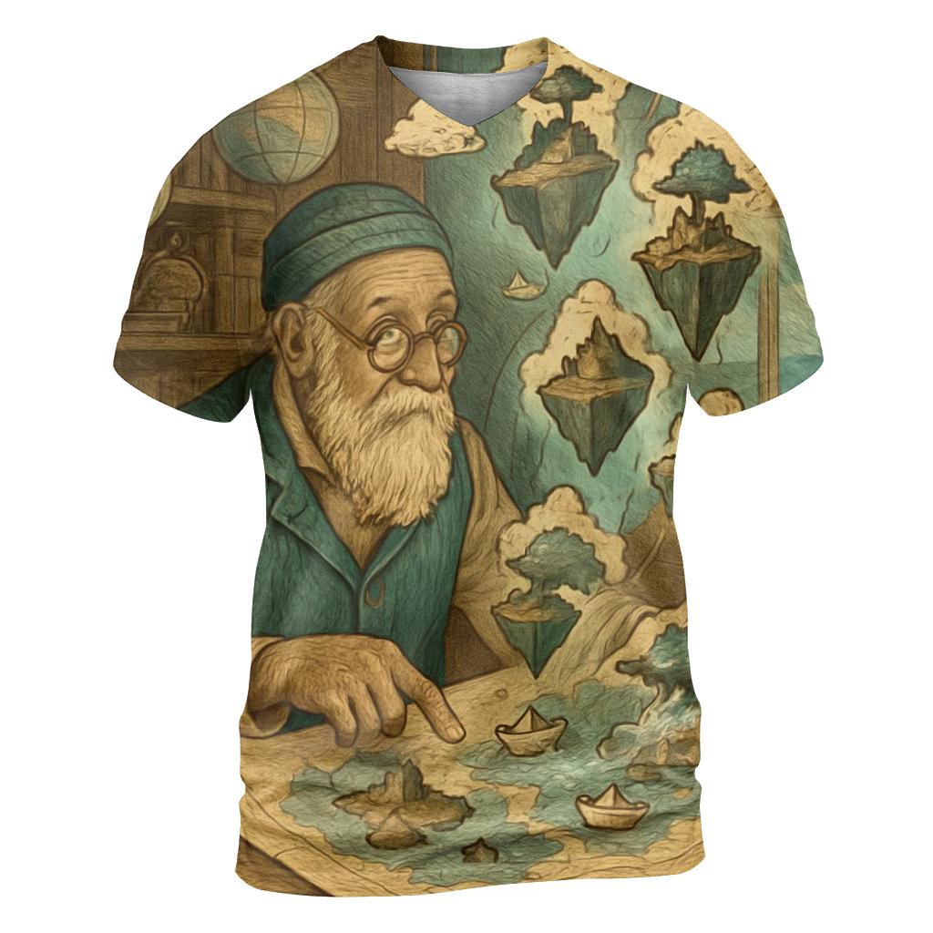 Mapmaker Of Echoed Islands designer pattern shirts