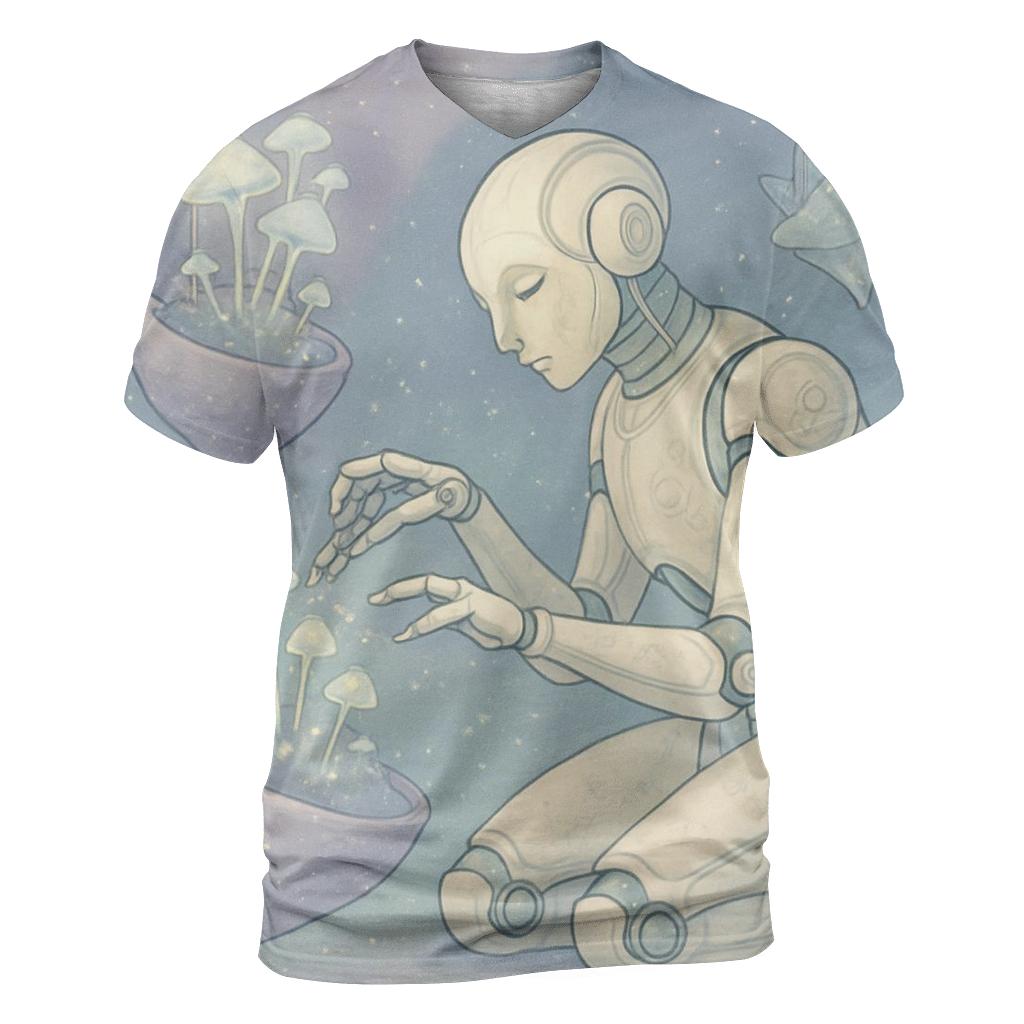 Porcelain Comet Gardener creative print fashion shirts