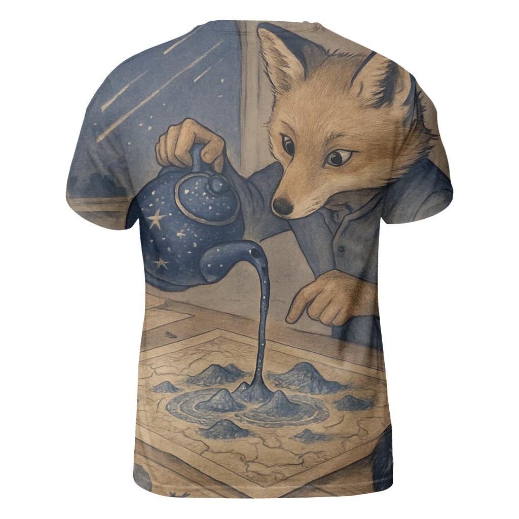 Celestine Tea Cartographer Fox trendy printed shirt styles