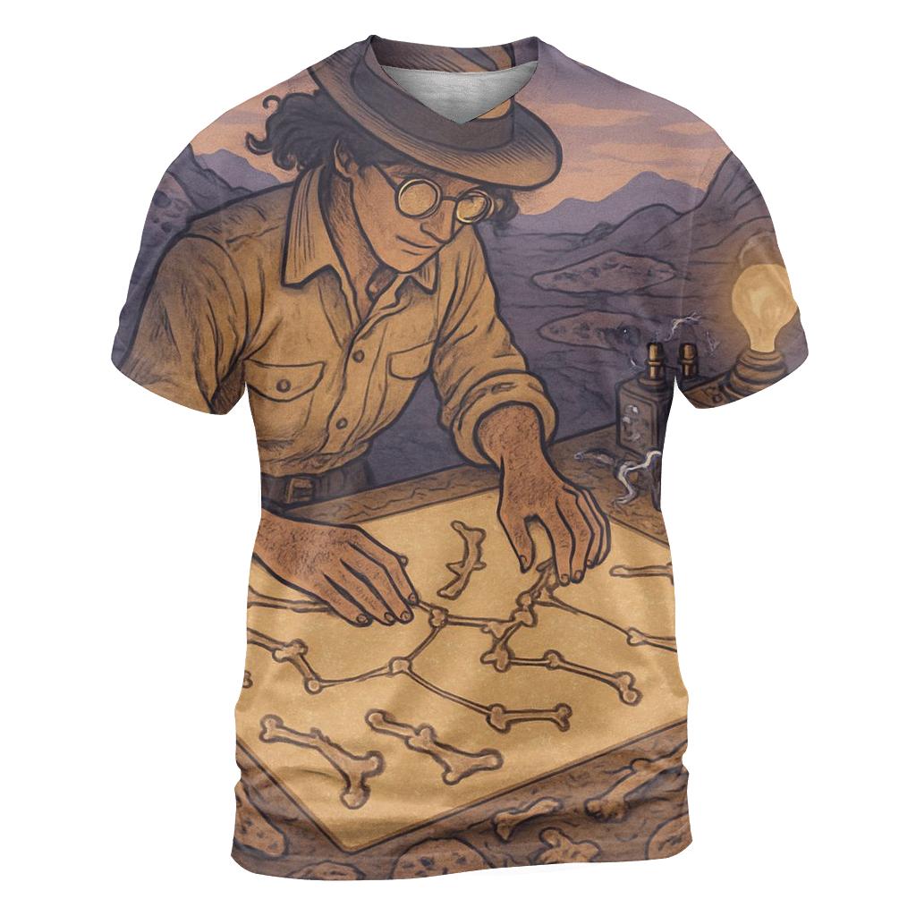 Fossil Sky Cartographer unique graphic print tees