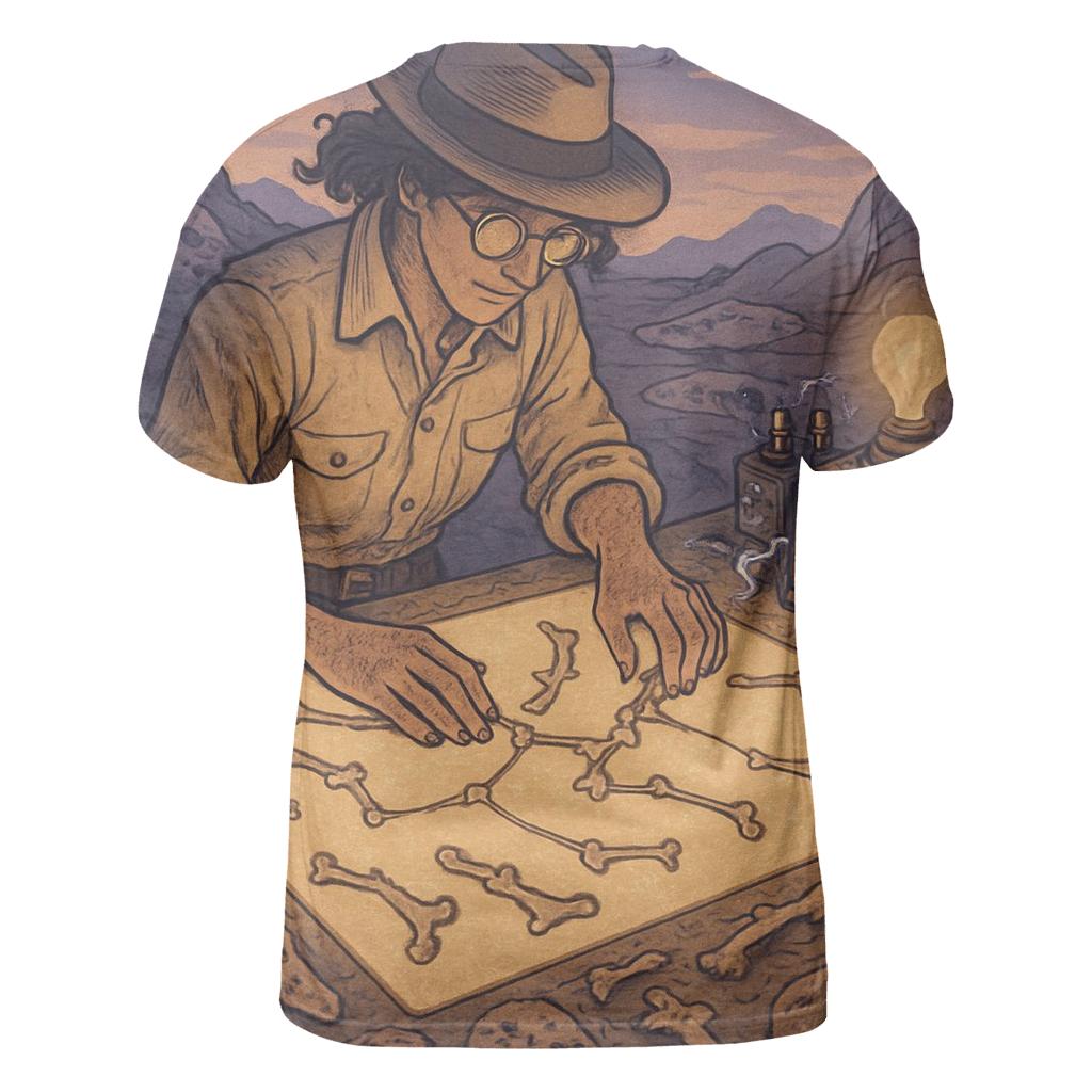 Fossil Sky Cartographer unique graphic print tees