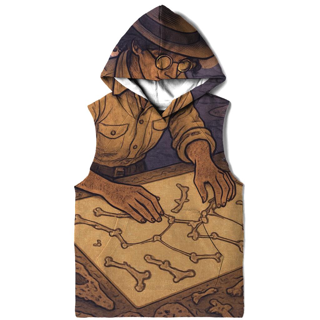 Fossil Sky Cartographer printed hoodies