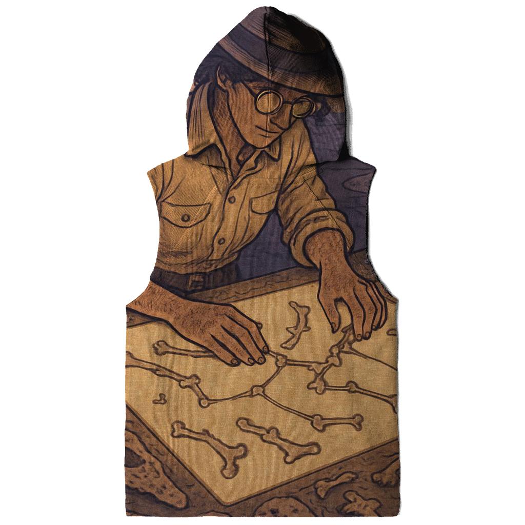 Fossil Sky Cartographer printed hoodies