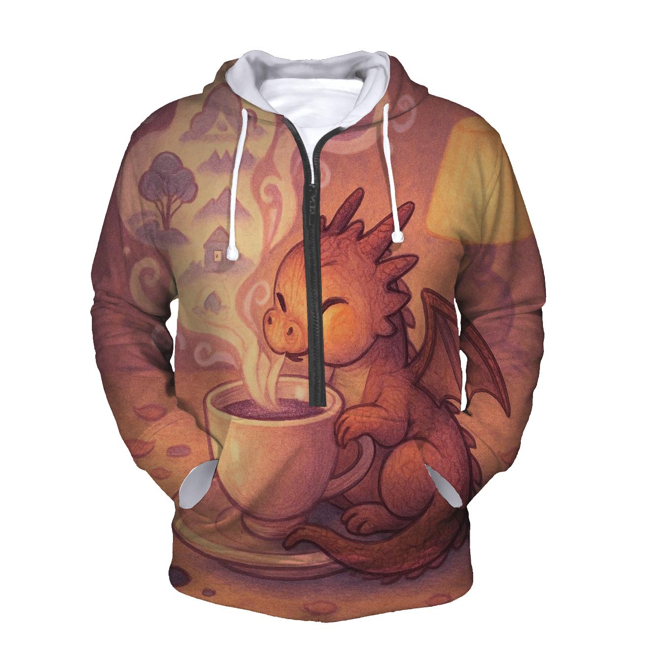 Chromatic Tea Dragonette printed hoodies
