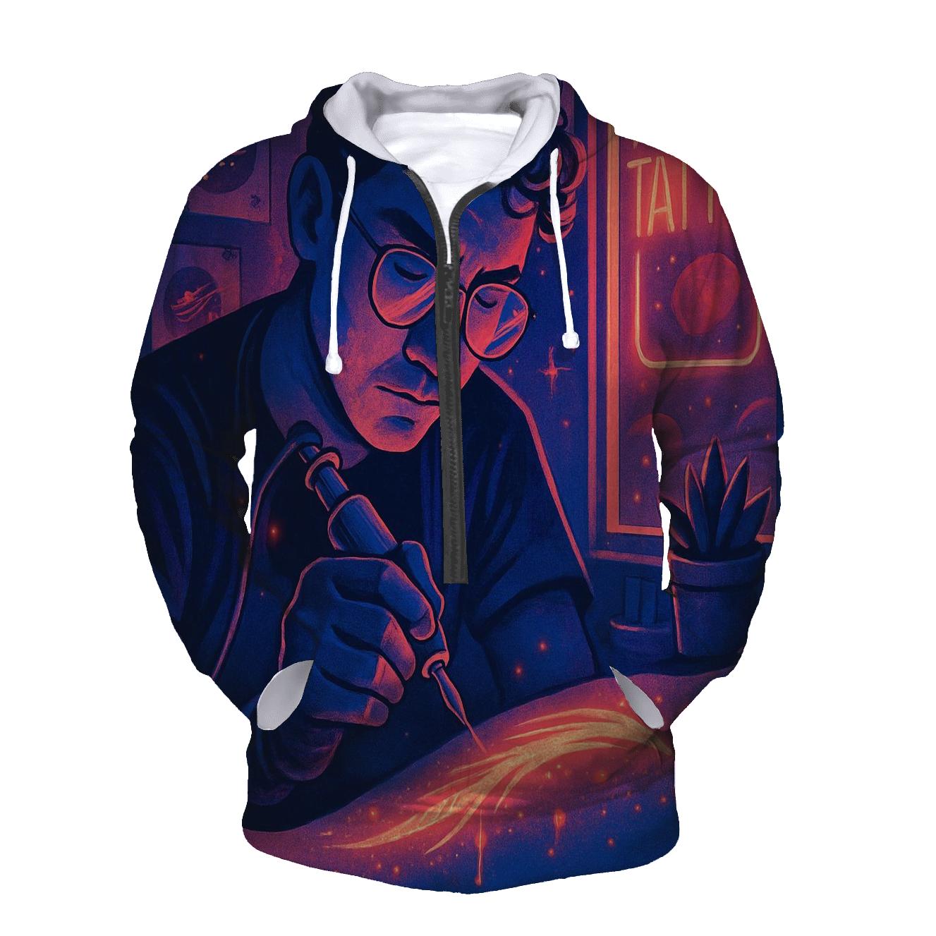 Comet Tail Tattooist pullover hoodies