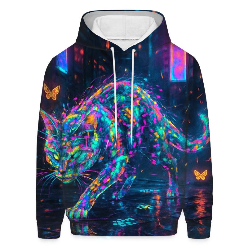Hologram Alley Cat embroidered hoodies