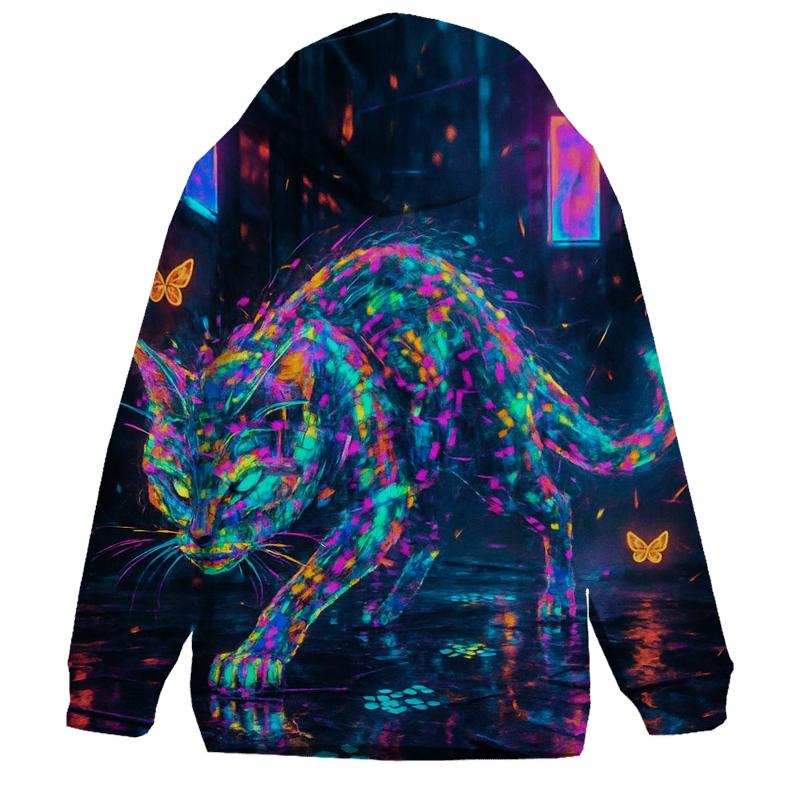 Hologram Alley Cat embroidered hoodies