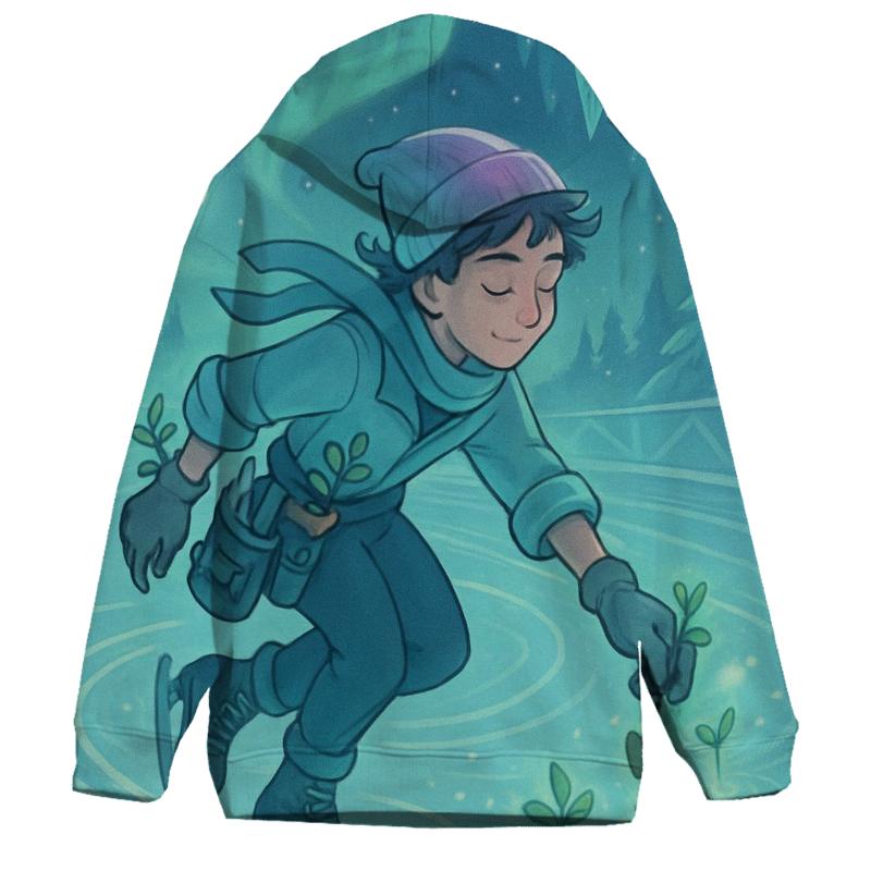 Aurora Skate Botanist printed hoodies