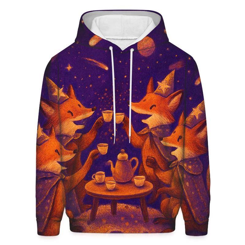 Meteor Tea Party Foxes embroidered hoodies