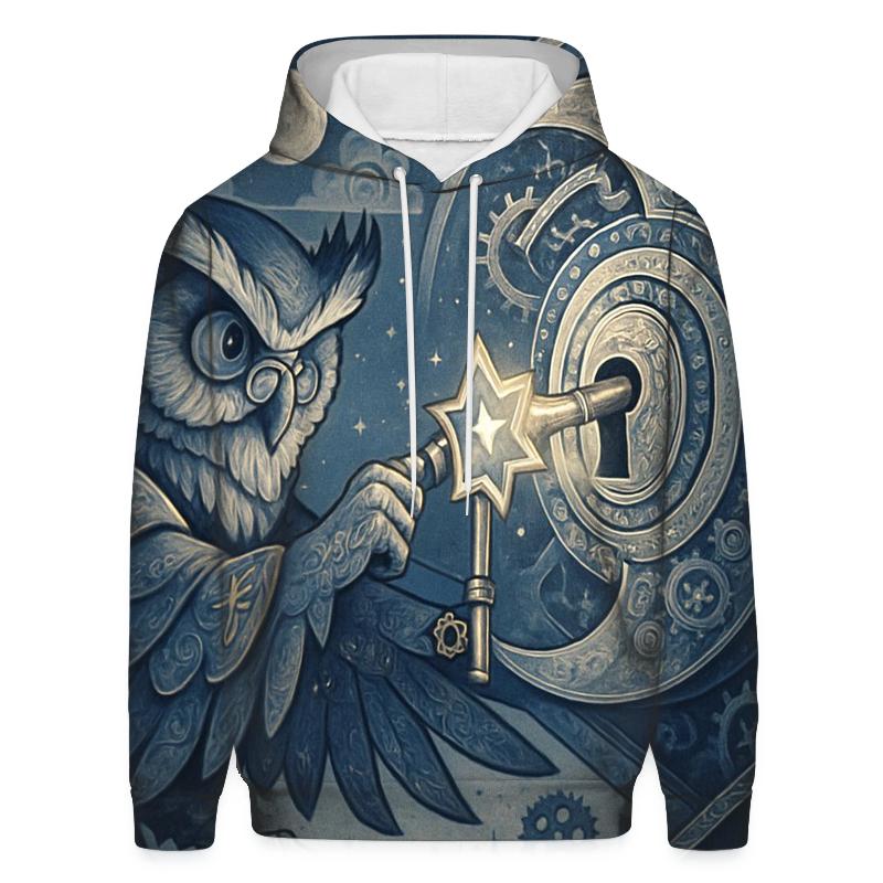 Celestial Locksmith Owl heavyweight hoodies