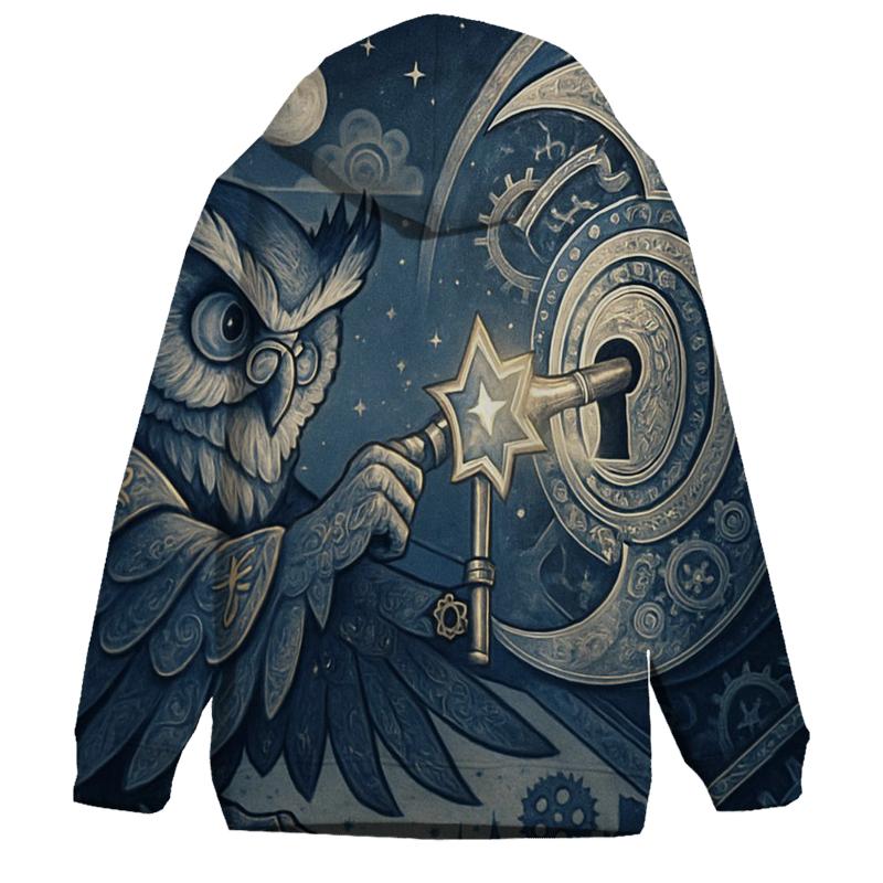 Celestial Locksmith Owl heavyweight hoodies
