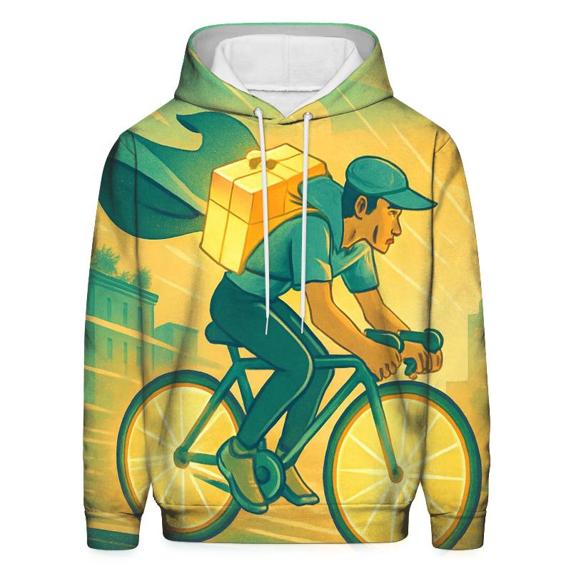 Solar Breeze Bicycle Courier hoodie designs