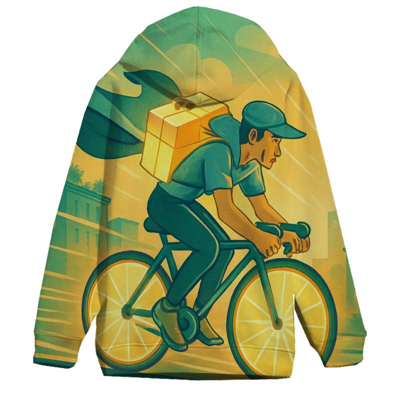 Solar Breeze Bicycle Courier hoodie designs