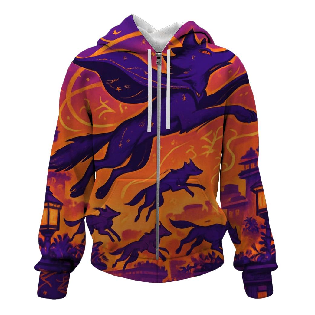 Velvet Skyline Acrobat Wolves heavyweight hoodies