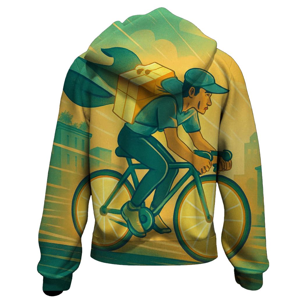 Solar Breeze Bicycle Courier hoodie designs
