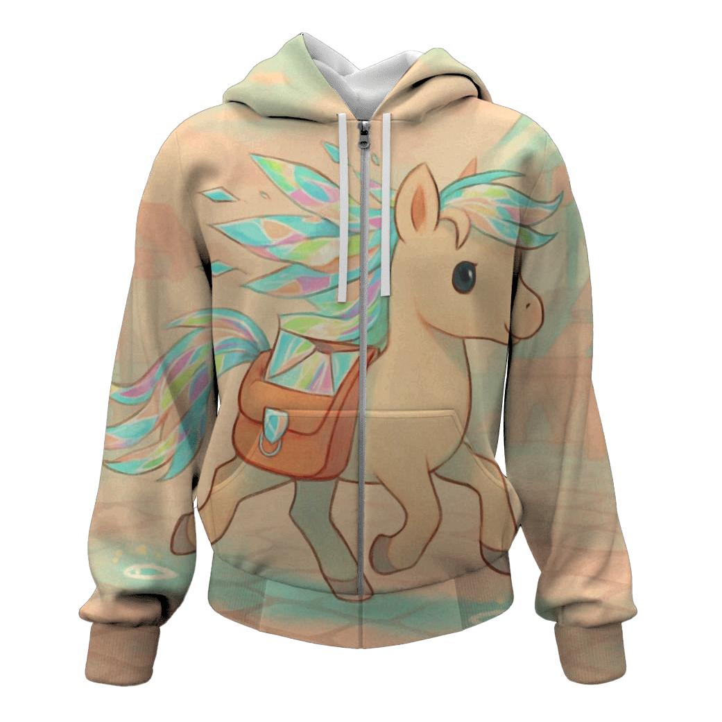 Crystal Courier Pony lightweight hoodies