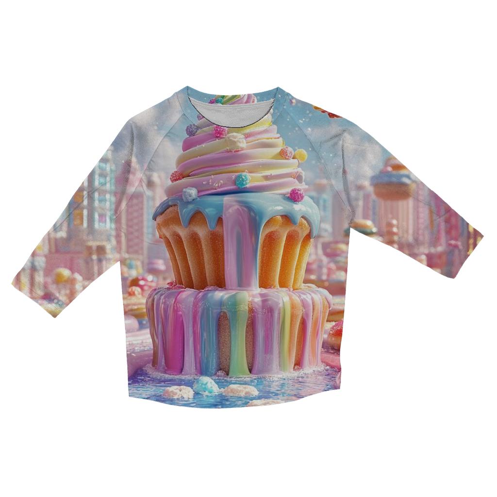 Sugar Rush Skyline stylish quarter sleeve tops
