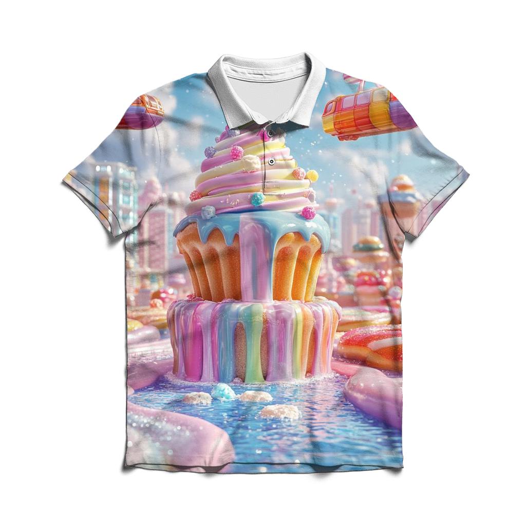 Sugar Rush Skyline branded logo polo shirts