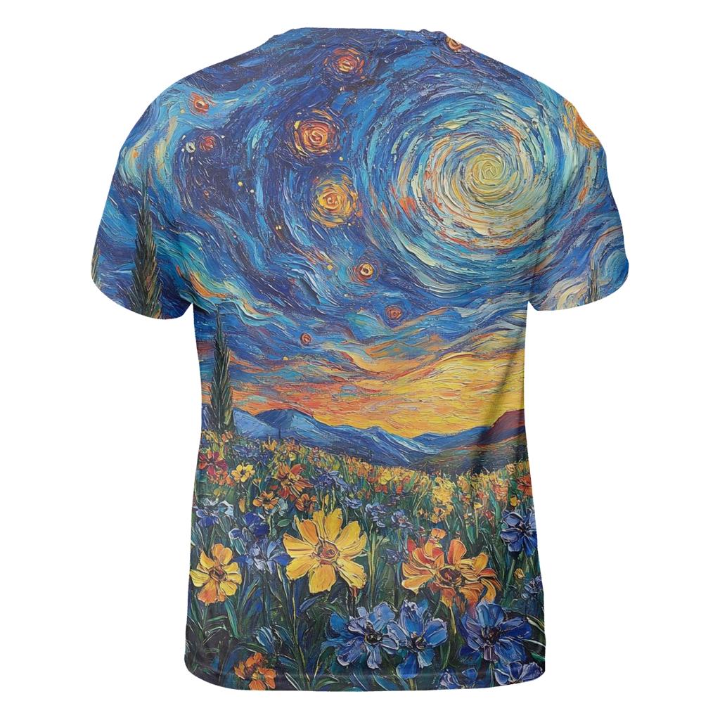 Van Gogh Inspired Nebula Garden personalized full print shirts