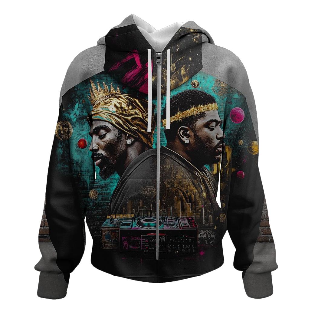 Crown City Cipher printed hoodies