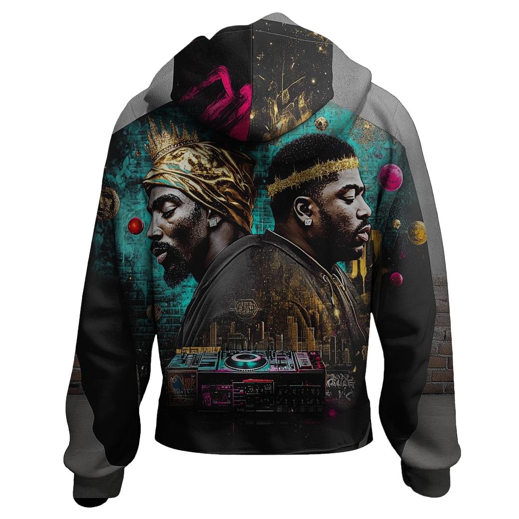 Crown City Cipher printed hoodies