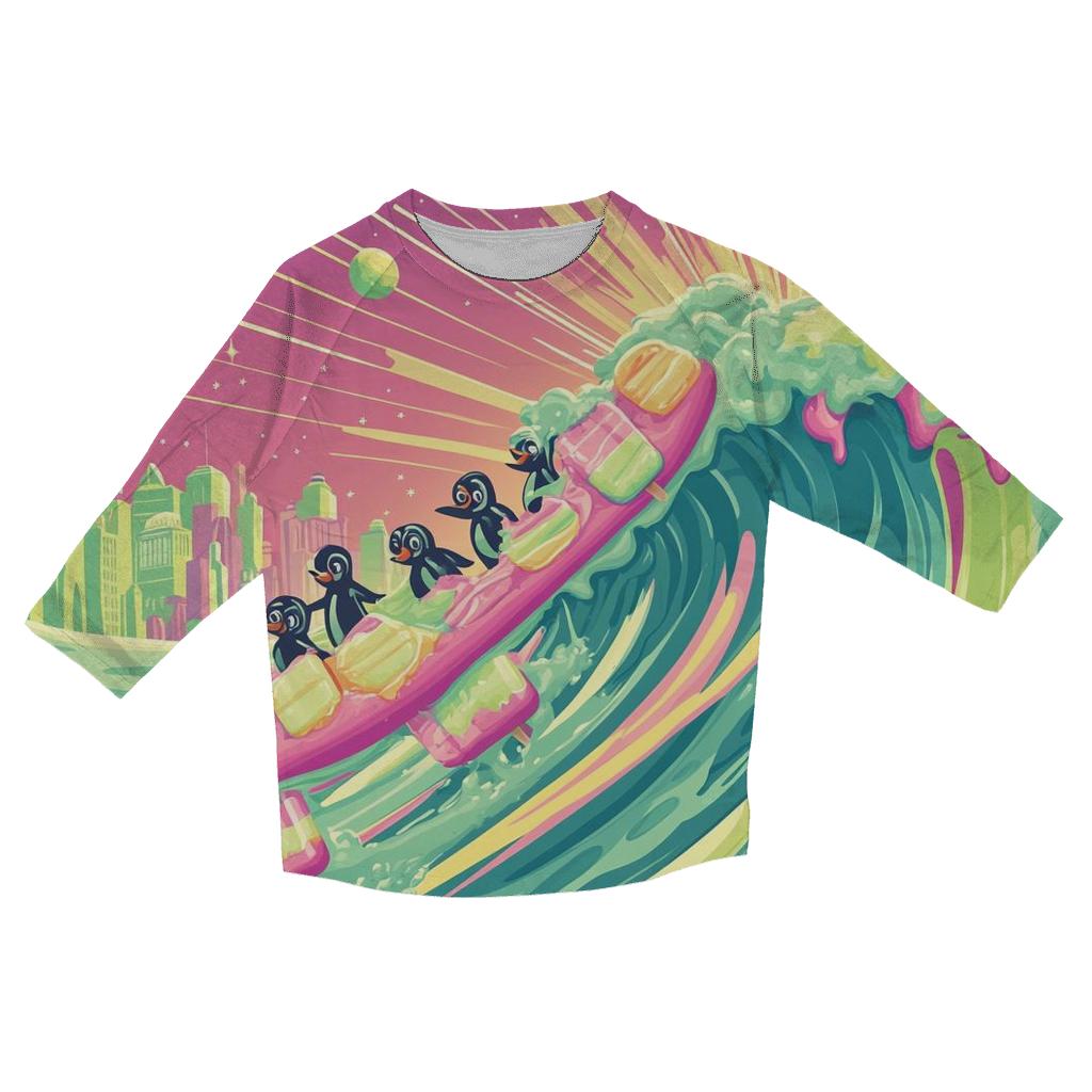 Popsicle Galaxy Surfing designer 3/4 sleeve blouses