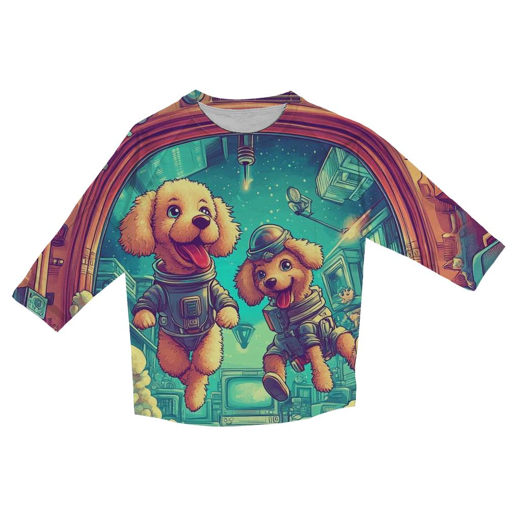 Time-Traveling TV Pets casual three quarter sleeve shirts