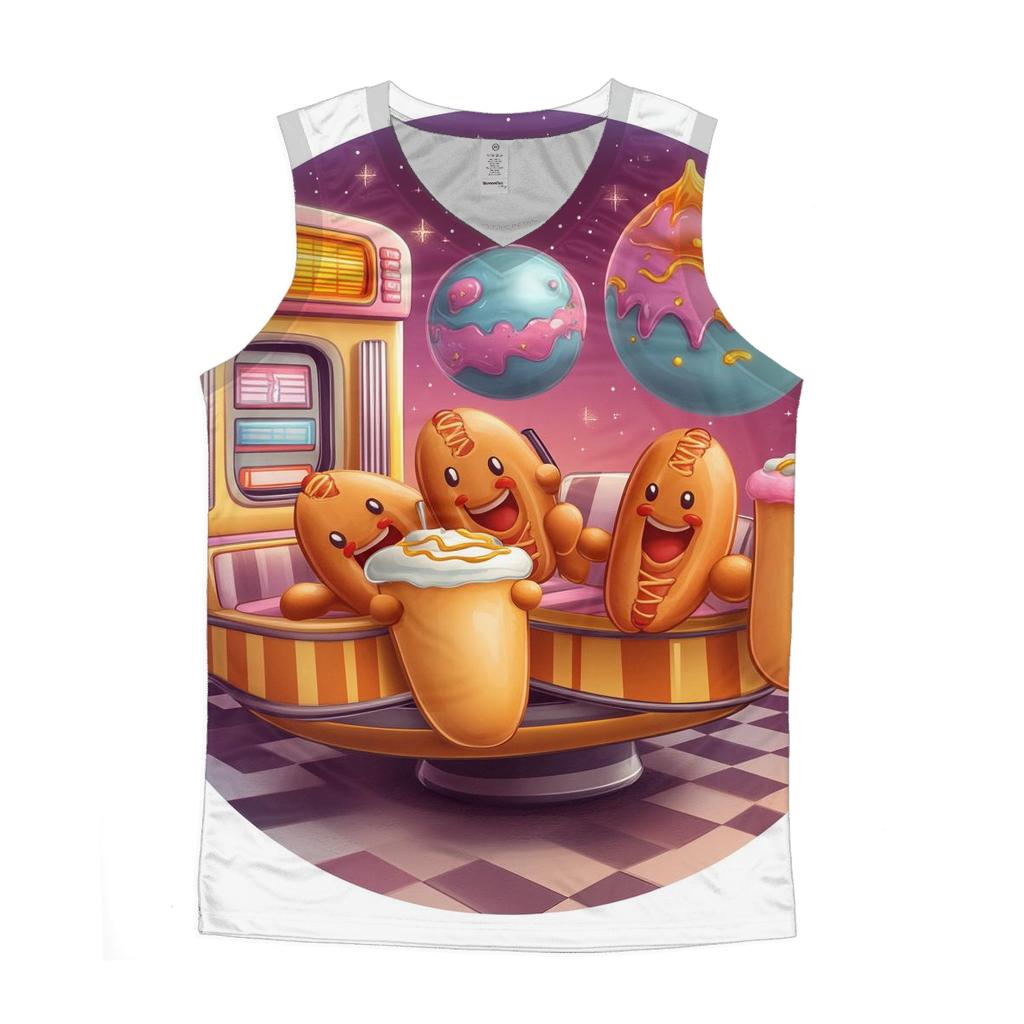 Cosmic Diner Doggos personalized athletic tanks