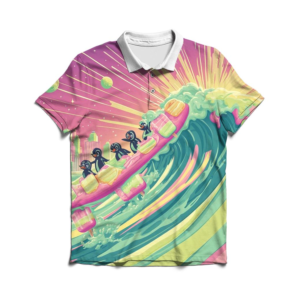 Popsicle Galaxy Surfing classic pique polos