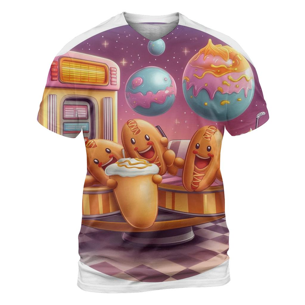 Cosmic Diner Doggos unique graphic print tees