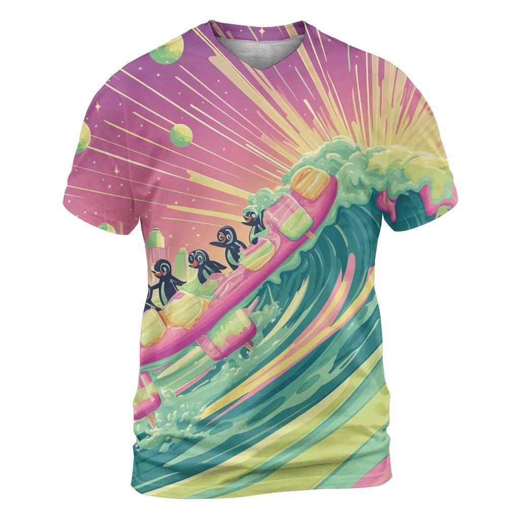 Popsicle Galaxy Surfing custom all-over print shirts